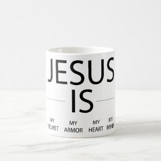 Mug Jésus est mon casque, mon armure, mon cœur, mon es