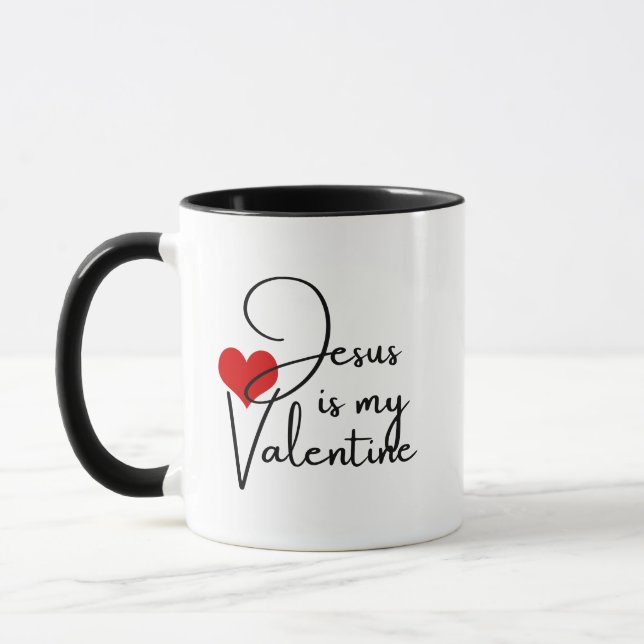Mug Jésus est mon coeur rouge de Saint Valentin (Gauche)