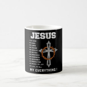 Mug Jésus est mon Dieu mon Roi mon Sauveur Cadeau Chré