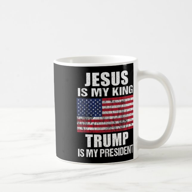 Mug Jésus est mon roi Trump est mon président (Droite)