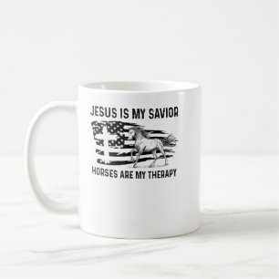 Mug Jésus Est Mon Sauveur Chevaux Sont Ma Thérapie Amé