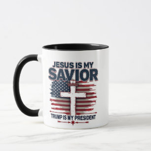 Mug Jésus est mon sauveur Trump est mon président drôl