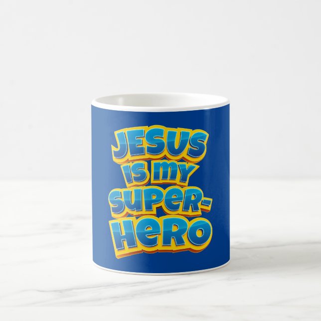 Mug Jésus est mon super-héros Enfants et Foi chrétienn (Centre)