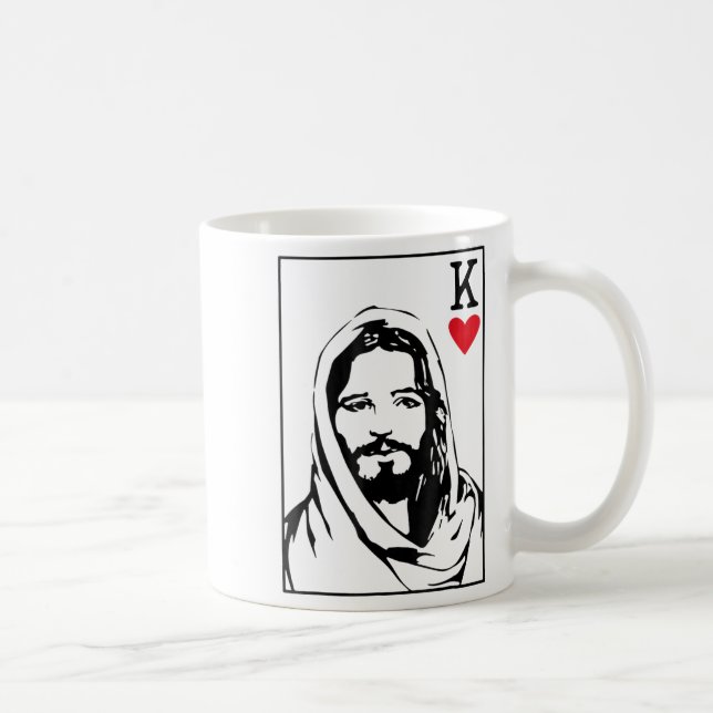 Mug Jésus Est Roi Jésus Roi Des Coeurs Carte Chrétienn (Droite)
