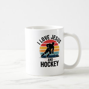 Mug Jésus et hockey - Vintage religieux chrétien Hoc