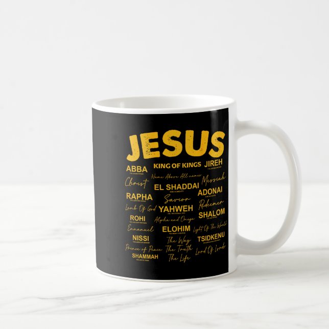 Mug Jesus Is King Names Of God Hebrew Jesus Christian  (Droite)