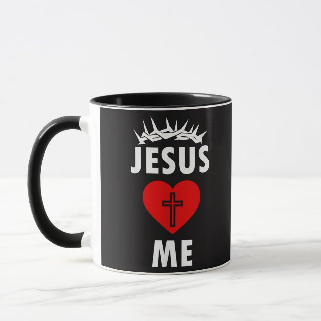 Mug Jésus m'aime chrétien religieux (Gauche)