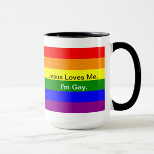 Mug "Jésus m'aime. Je suis gai. "