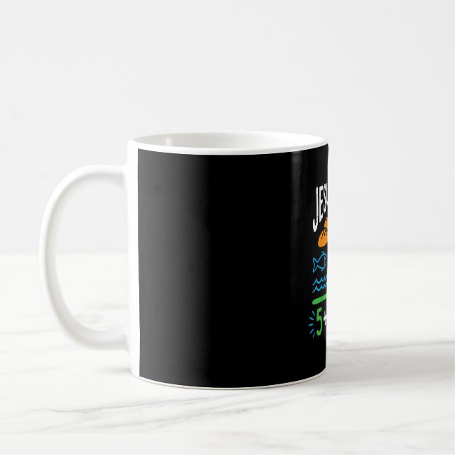 Mug Jésus maths 2 poissons 5 pains nourrit les 5000 bi (Gauche)
