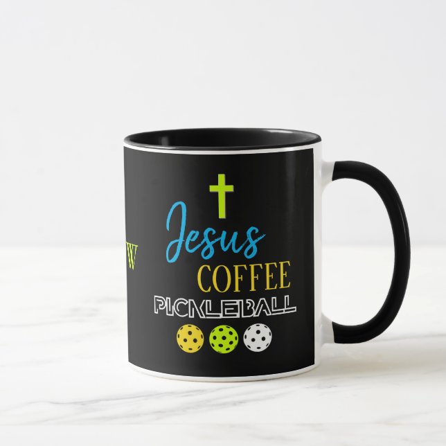 Mug JESUS Pickleball de café élégant (Droite)