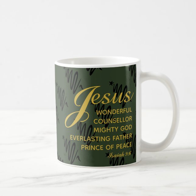 Mug JÉSUS PRINCE DE PAIX Monogramme de Noël (Droite)