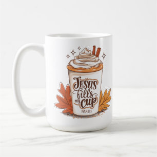 Mug Jésus Remplit Mon Psaume Coupe 23:5 Café