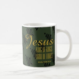Mug JÉSUS ROI DES ROIS Christian Christmas Green