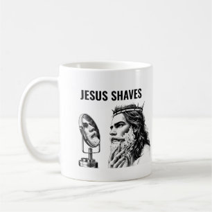 Mug Jésus se rase - Jésus Mème drôle