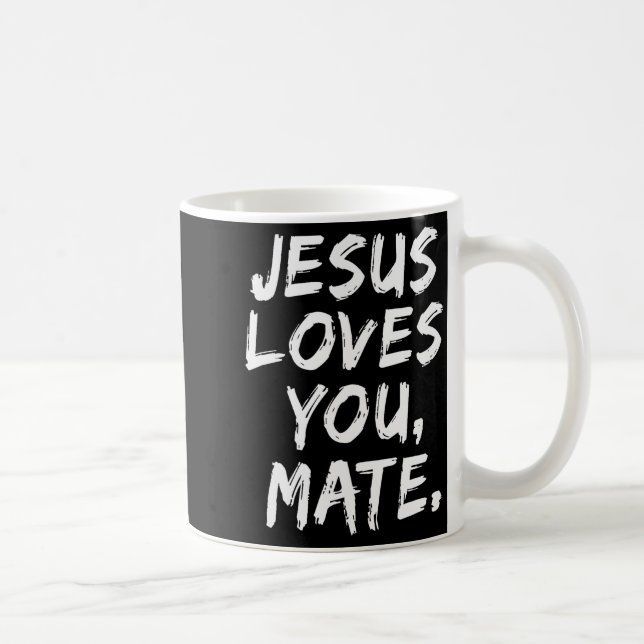 Mug Jésus t'aime mec croyant chrétien foi Dieu  (Droite)