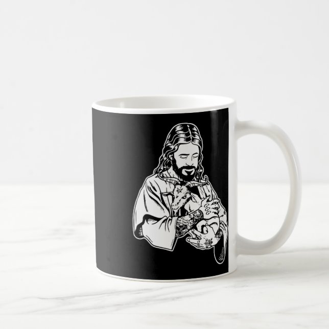 Mug Jésus tenant une chèvre Baphomet Occulte Tatouage  (Droite)