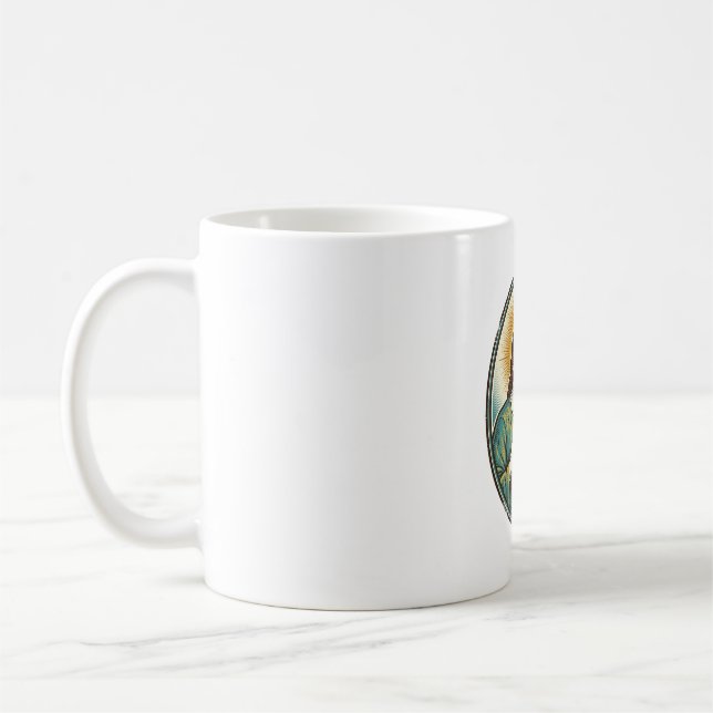 Mug Jésus toussant au milieu d'un message audio vocal  (Gauche)