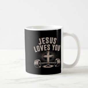Mug Jésus Vous Aime Amusant Entraînement chrétien Gym