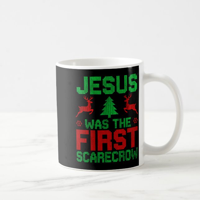 Mug Jesus Was The First-ecrow Reindeer Ugly Sweater Xm (Droite)