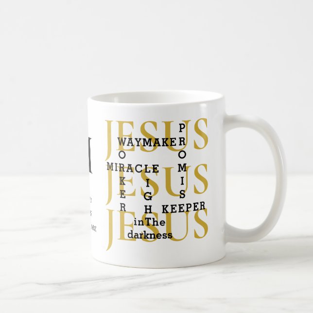 Mug Jesus Waymaker Monogram Christian (Droite)