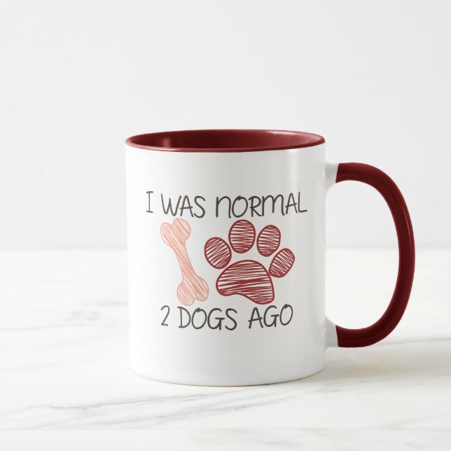 MUG J'ÉTAIS NORMAL IL Y A 2 CHIENS (Droite)