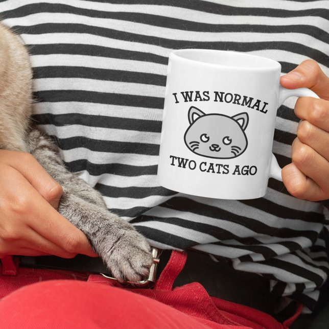 Mug J'Étais Normal Il Y A Deux Chats (Créateur téléchargé)
