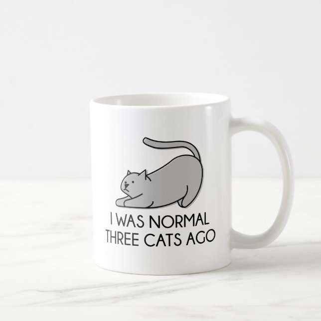 Mug J'Étais Normal Il Y A Trois Chats (Droite)