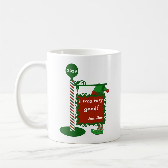 Mug "J'étais très bon" ou "coquin" Père Noël Christmas (Gauche)