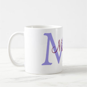 Mug jeté simple minimal ajouter nom monogramme rose ro