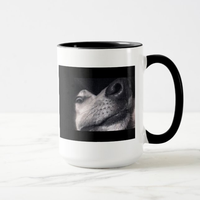 Mug Jeter un coup d'oeil le chien (Droite)