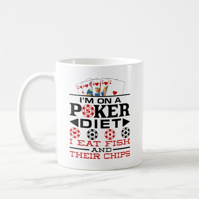 Mug Jetons de régime de poker drôle disant (Gauche)