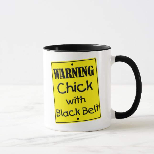 Mug Jeu d'avertissement avec Musique de ceinture noire (Droite)