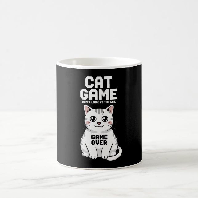 Mug Jeu de chat Ne regardez pas le chat trop drôle (Centre)