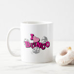 Mug Jeu de dés Bunco<br><div class="desc">Bunco commence avec un rouleau de dés!  Quel visuel amusant pour une soirée de jeu préférée.  Décorez les faveurs du bunco ou les nappes pour la nuit de la fille !</div>