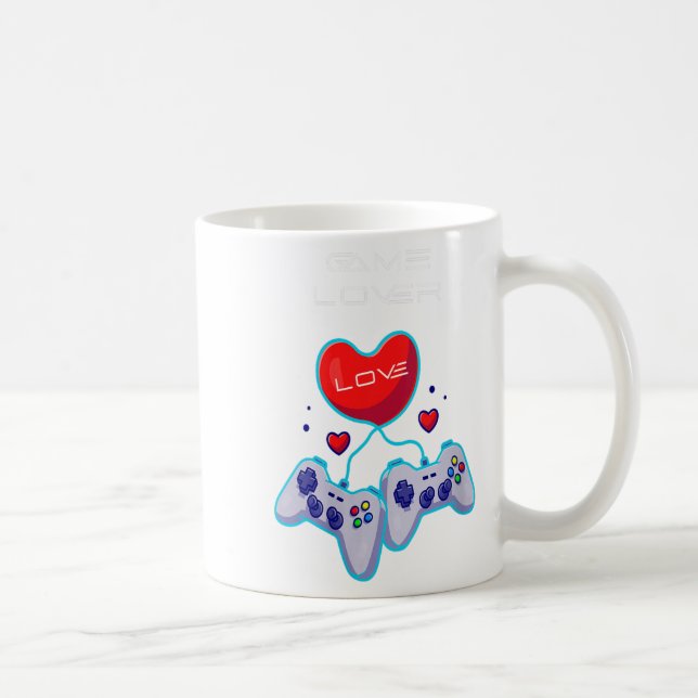 Mug Jeu de femmes Couple Amour Gamepad Coeur Humour Th (Droite)
