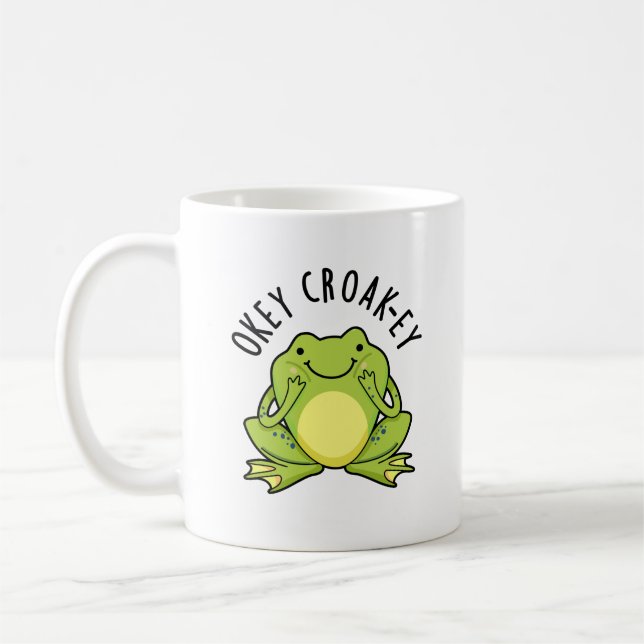 Mug Jeu de grenouille de l'oeuf Croak-ey drôle (Gauche)