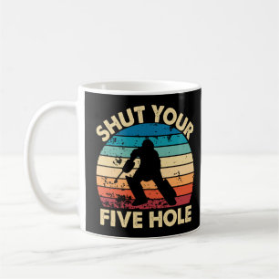 Mug Jeu de Hockey sur glace Funny Fermez vos cinq trou