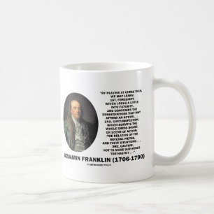 Mug Jeu de la citation de Benjamin Franklin de