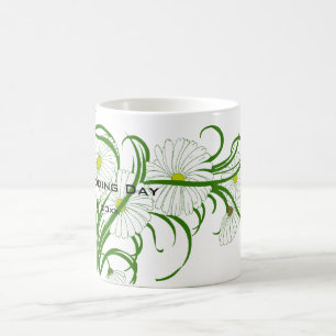 Mug Jeu de Mariages vintage blanc Gerber Daisy Flowers