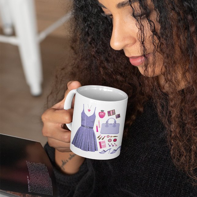 Mug Jeu de mode violet (Créateur téléchargé)