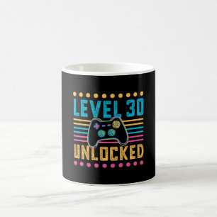 Mug Jeu de niveau 30 Déverrouillé 30e cadeau d'anniv