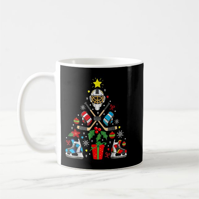 Mug Jeu de Noël de hockey sur glace Arbre de Noël Drôl (Gauche)