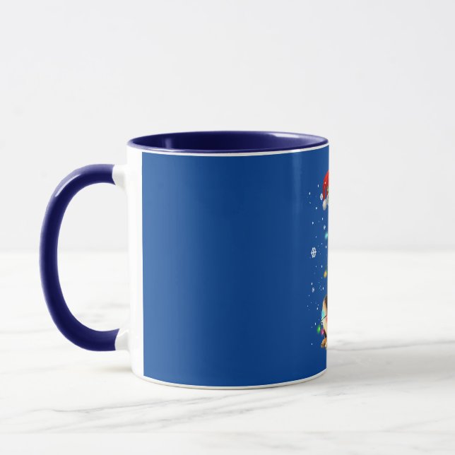 Mug Jeu de Noël de l'arbre de berger allemand (Gauche)