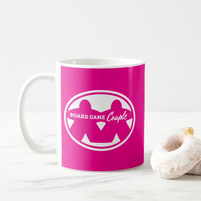 Mug Jeu de plateau Couple blanc cadre Musique (Avec donut)