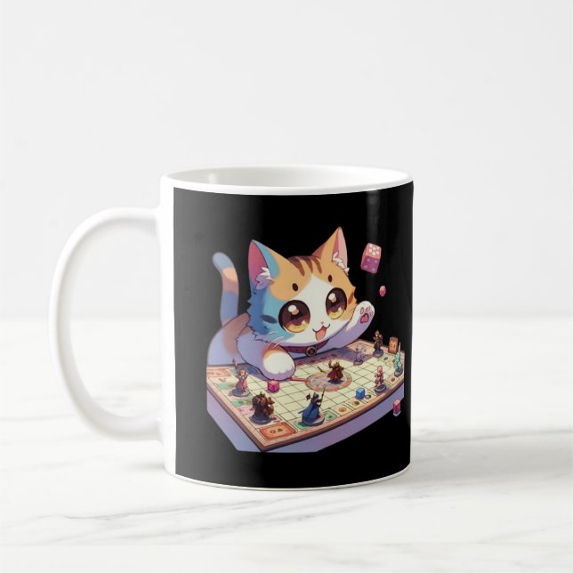 Mug Jeu de société Table de lancer de dés de chat (Gauche)