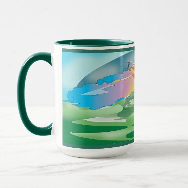 Mug Jeu du golf au coucher du soleil (Gauche)