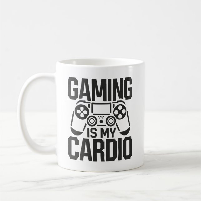 Mug Jeu Est Mon Cardio - Amusant Humour Gamer (Gauche)
