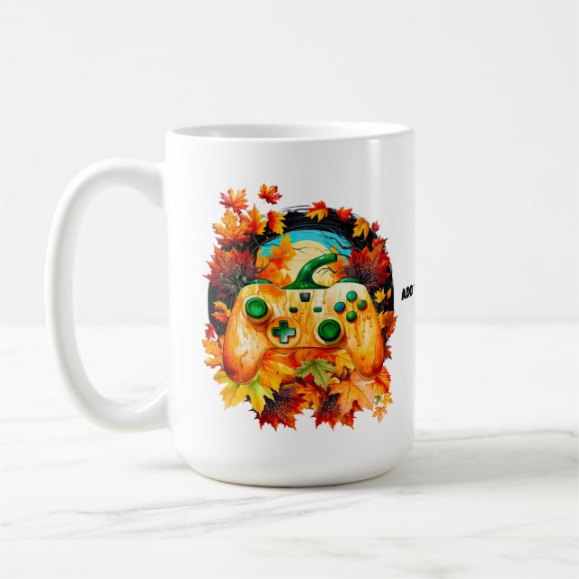 Mug Jeu Halloween, Contrôleur Citrouille, Orange Green (Gauche)
