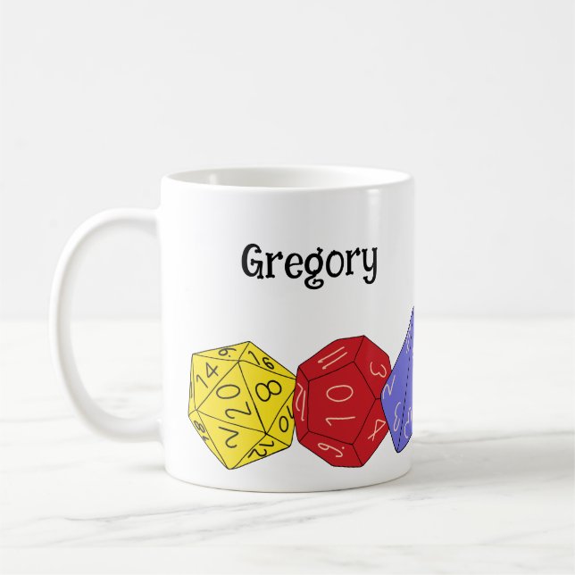 Mug Jeu RPG Dice, Conseil, Jeux d'Imaginaire Personnal (Gauche)