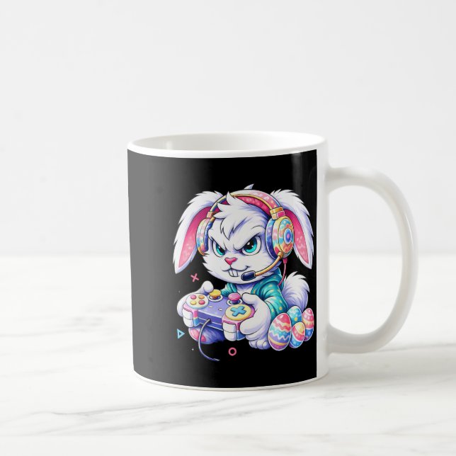 Mug Jeu vidéo de lapin d'oeuf de Pâques heureux pour g (Droite)